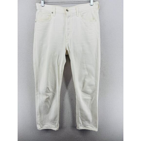 CITIZENS OF HUMANITY Jeans 29 Charlotte High Rise Straight Buttonfly White USA - Picture 1 of 16